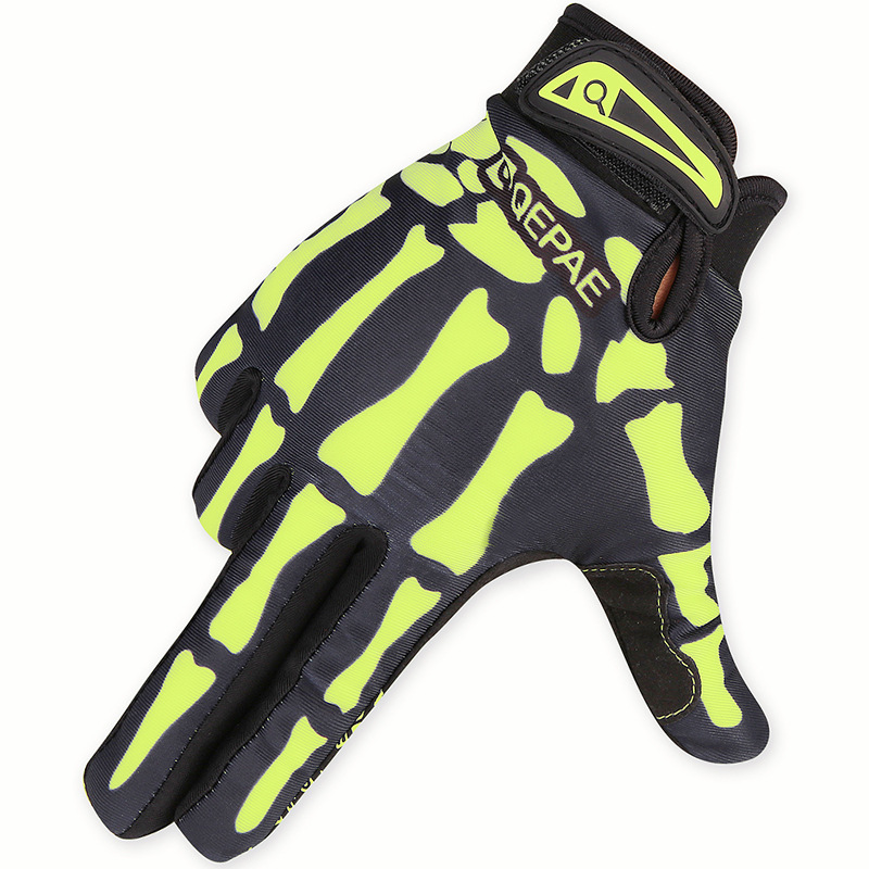 Picture of Skeleton Full-Finger Gloves Qepae Chipper Cycling Warm Gloves Cycling Sports Outdoor Cross-Border Long-Finger Gloves