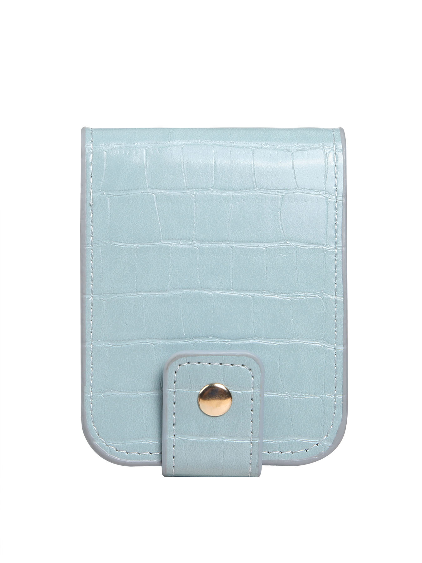 Picture of Casual Pu Leather Crocodile Pattern Korean Lipstick Bag Storage Small Portable Makeup Lipstick Bag with Mirror