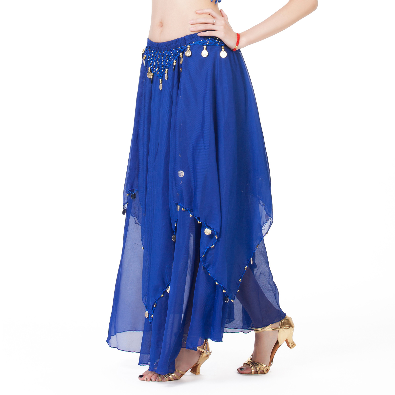 Picture of Less cloth chiffon long gauze skirt selection quality affordable belly dance skirt source factory primary supply