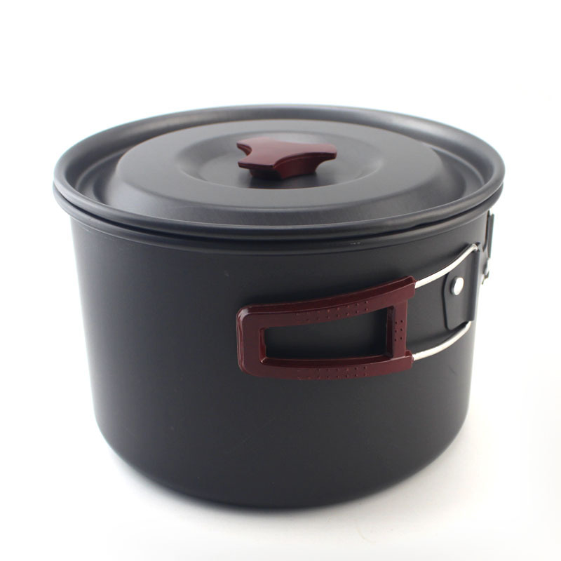 Picture of Outdoor equipment single pot set aluminum alloy oxidation pot set outdoor supplies cookware single pot Large Medium Small size