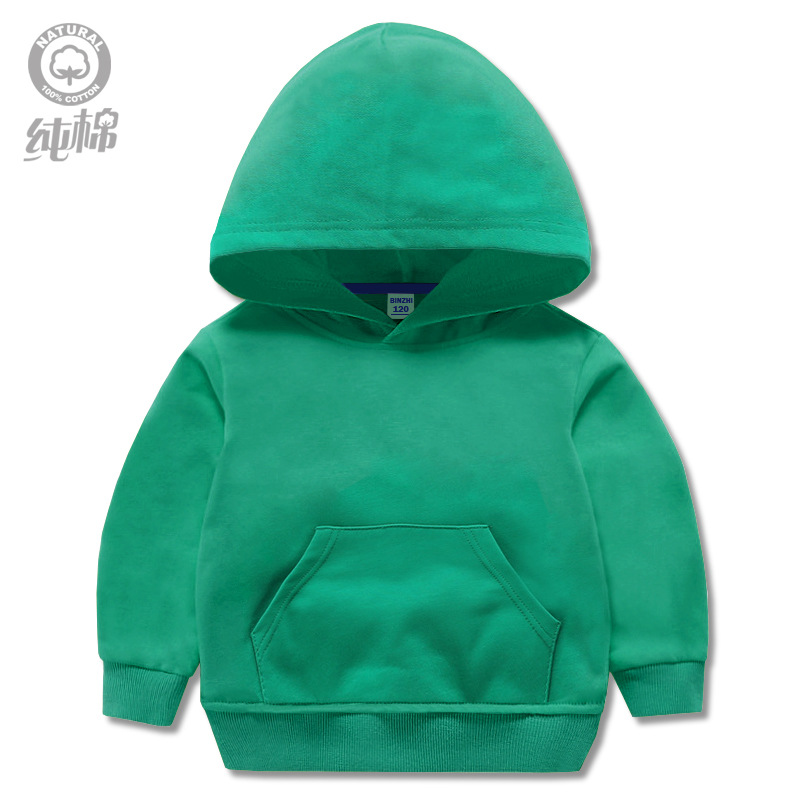 Picture of Autumn new children's clothing children's solid color hooded vests boys and girls long sleeve hoodie jacket coat a generation of hair