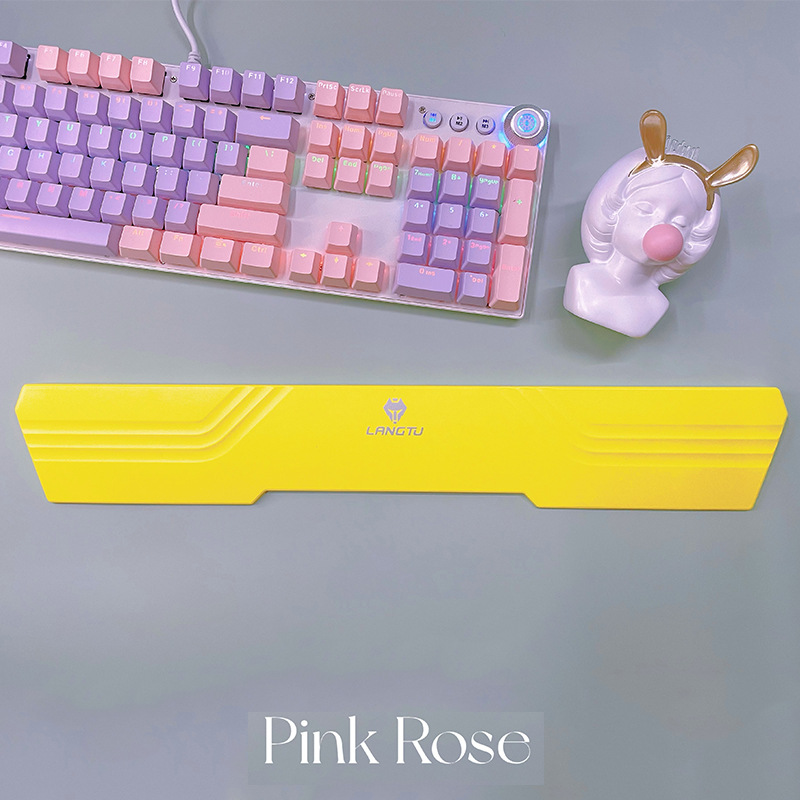 Picture of Mechanical Keyboard Hand-held Wolf Road 104 Key Magnetic Detachable Palm-held Wrist-held Hand Pillow Black and White Pink Yellow Universal