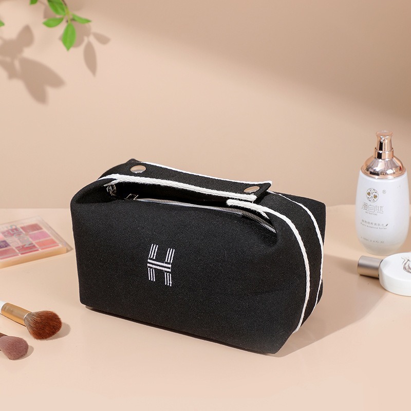 Picture of Ins Style High-Looking Cosmetic Bag Women's Portable Multi-Functional Canvas Cosmetics Bag Large Capacity Simple Waterproof Toiletry Bag