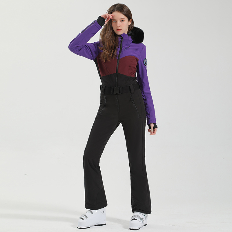 Picture of Professional Double-board Windproof Cross-border Ski Suit Women's Thickened Warm Waterproof Slim-fit Outdoor Ski Suit Women's suit