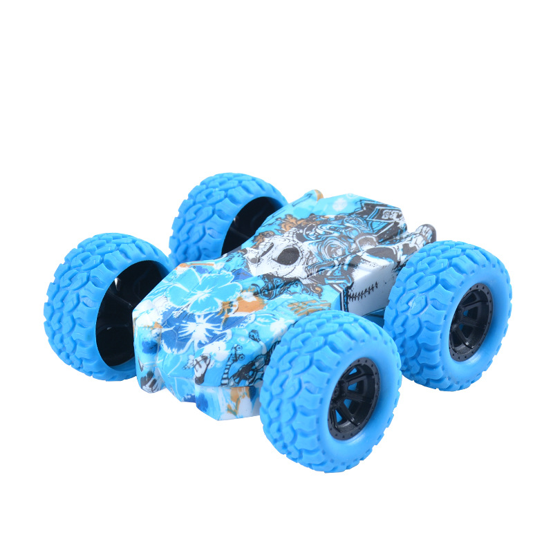Picture of Children's four-wheel drive inertia double-sided graffiti off-road vehicle simulation off-road Boy gift stunt model anti-Fall Toy