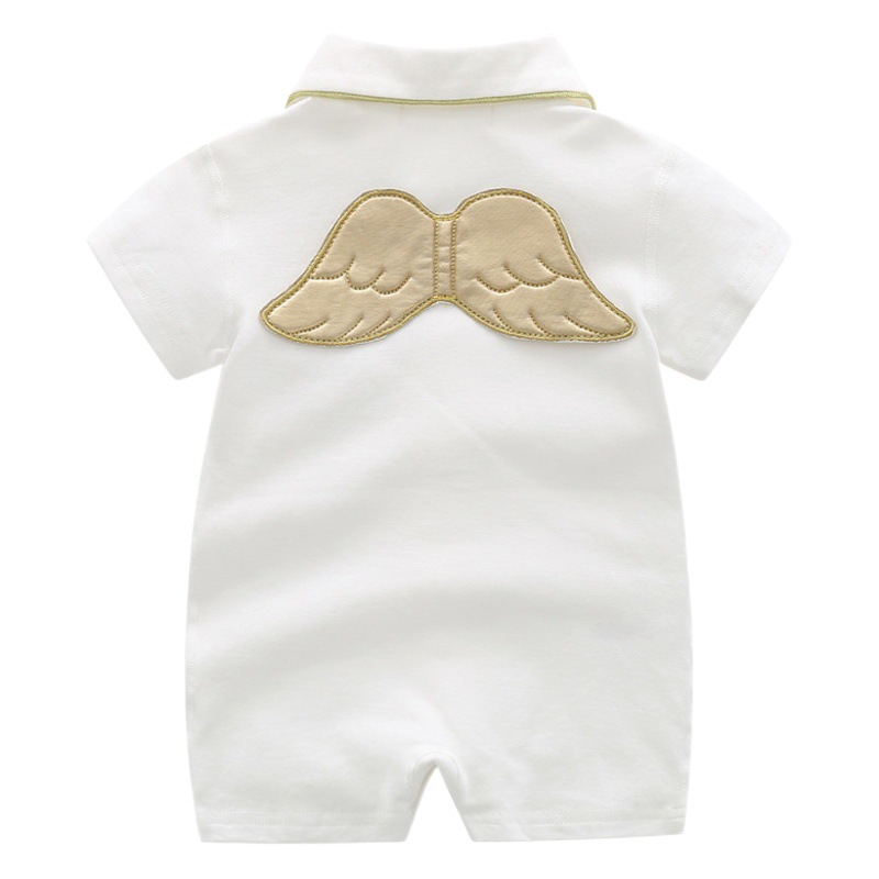 Angel baby clothing baby clothes ins style European and American cross-border summer clothing summer thin short sleeve jumpsuit
