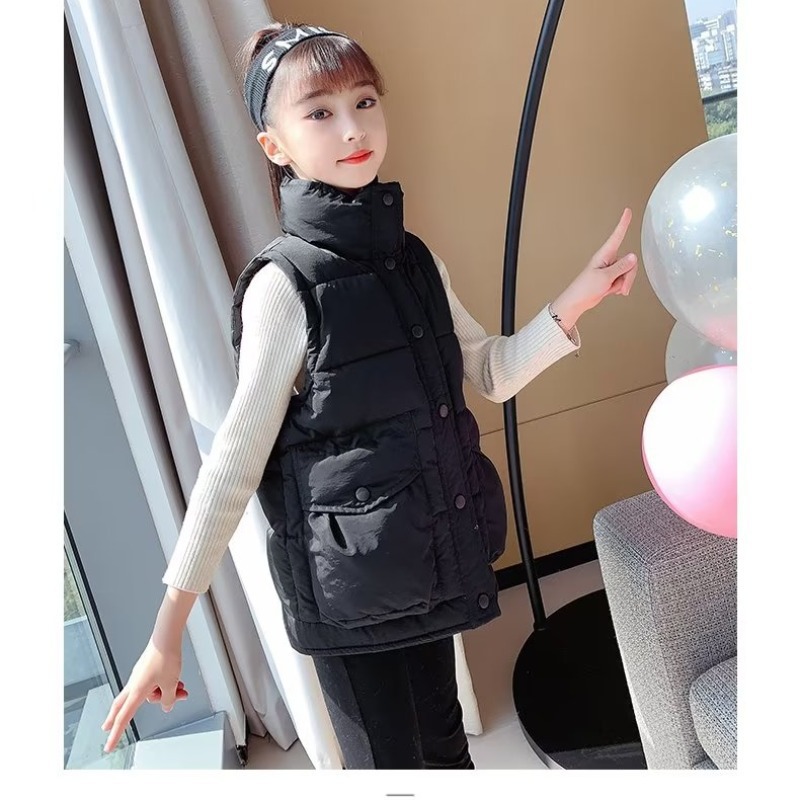 Picture of Girls' down cotton vest girls' outer wear winter 2023 new children girls' autumn and winter vest coat vest
