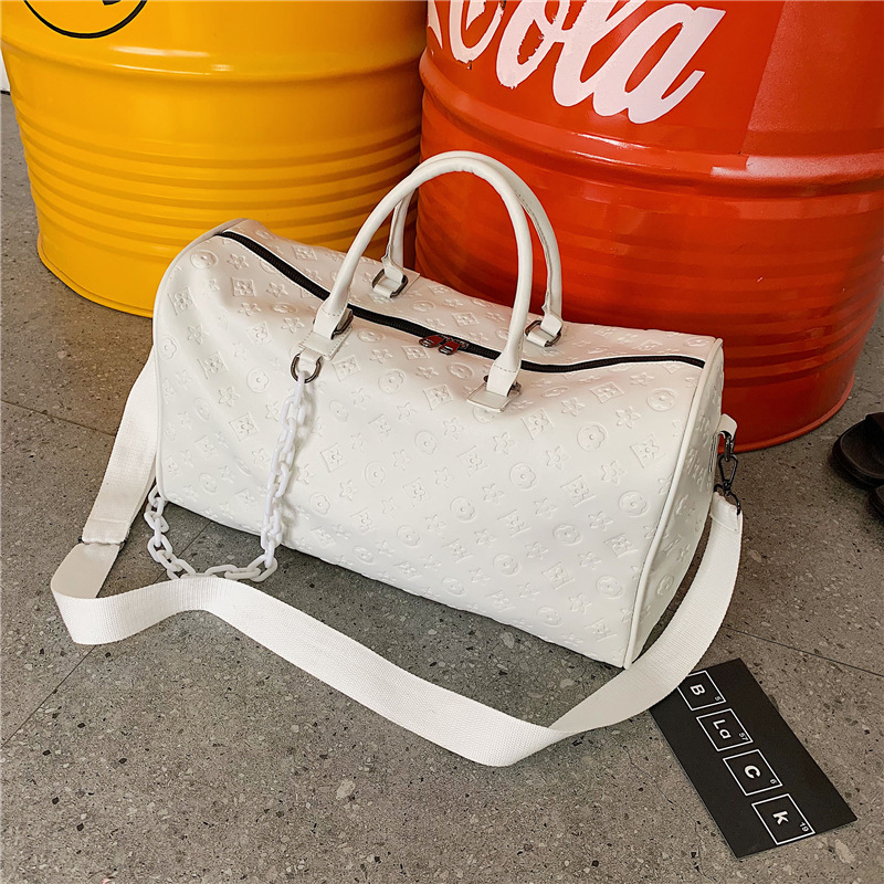 Picture of 2023 New Short Distance Travel Bag Large Capacity pu Portable Travel Luggage Bag Fashion Embossed Sports Fitness Bag