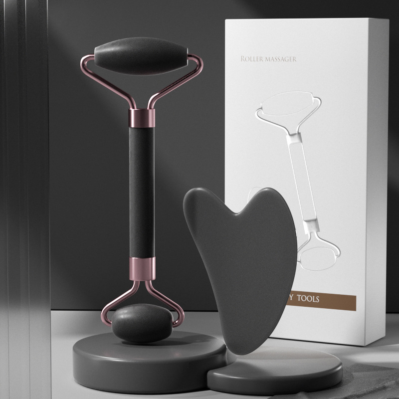 Picture of Cross-Border Rose Quartz Double-Headed Roller Facial Massager Non-Jade Facial Lifting Beauty Scraping Board Eye Pulling Stick