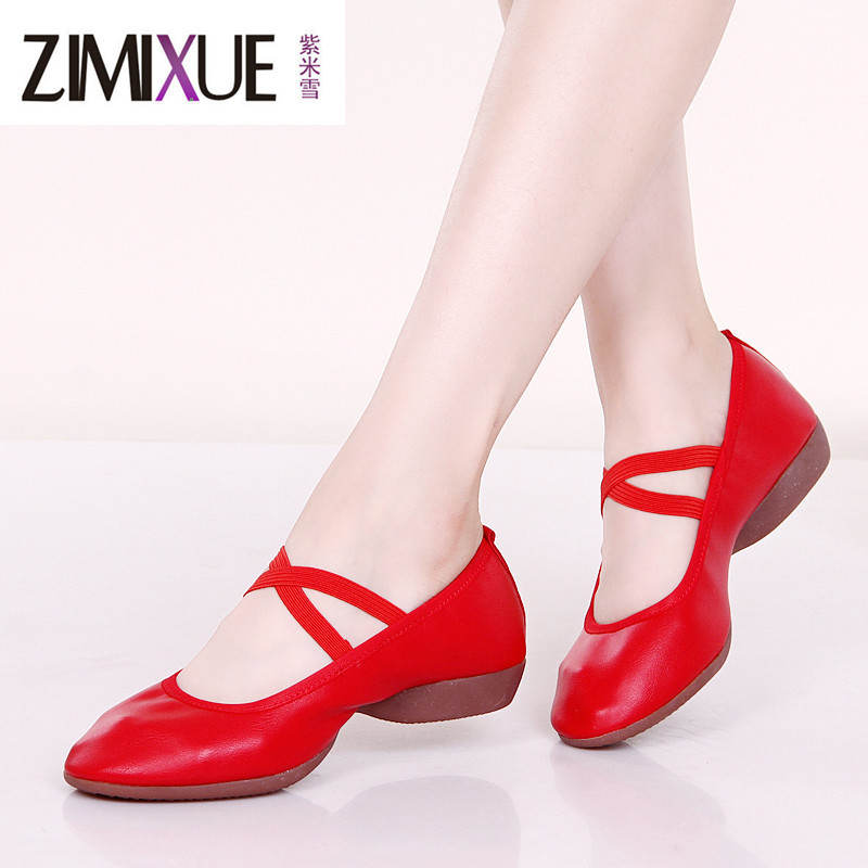 Picture of Purple Rice Snow Square Dance Shoes Dance Shoes Beef Tendons Soft Bottom Dance Shoes Women's Casual Shoes Exercise Shoes Taiji Shoes