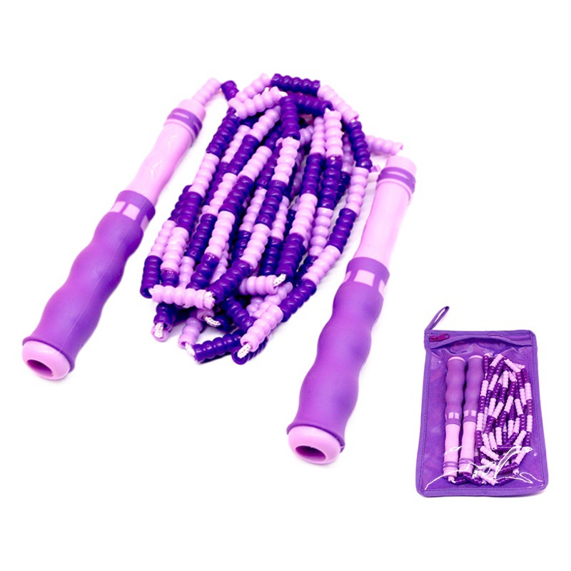 Bamboo rope skipping kindergarten children's pattern fitness does not tie knot primary and secondary school students high school entrance examination bead rope skipping factory direct sales
