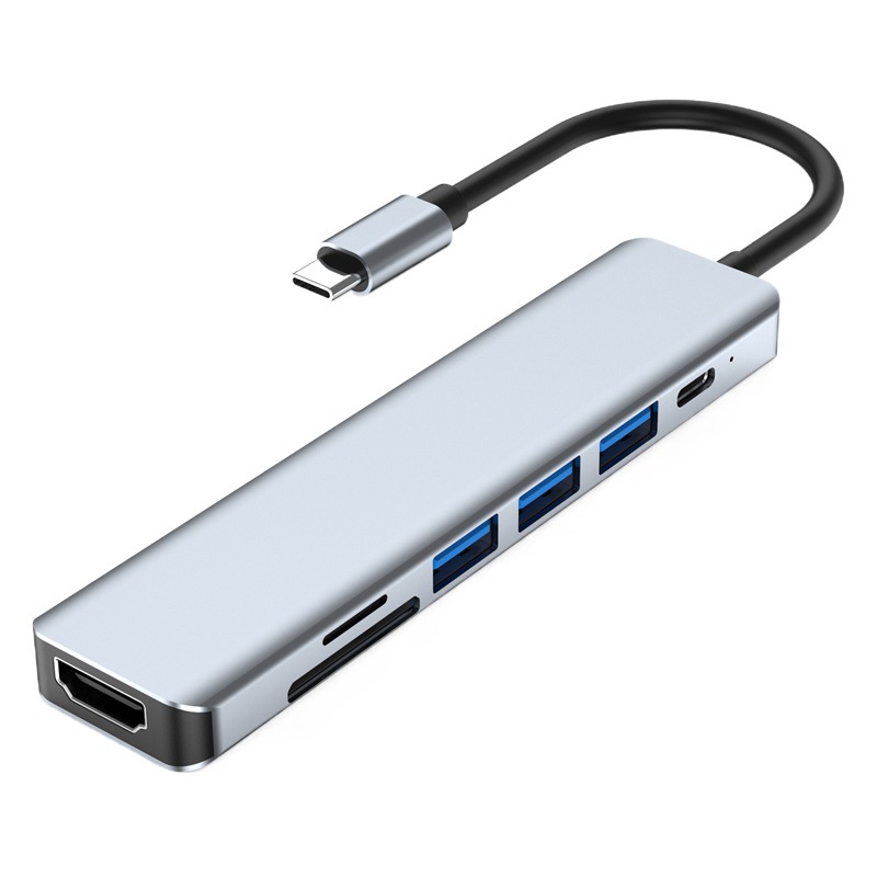 Cross-border in stock Amazon hot-selling typec docking station for Huawei Apple iPad 7-in -1 docking station