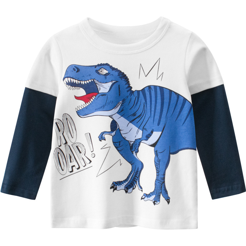 Picture of K-Style of Kidsren's Clothing Spring New Products 2024 Baby Clothes Boys Bottoming Shirt Kidsren's Long-Sleeved T-Shirt Dropshipping Ins