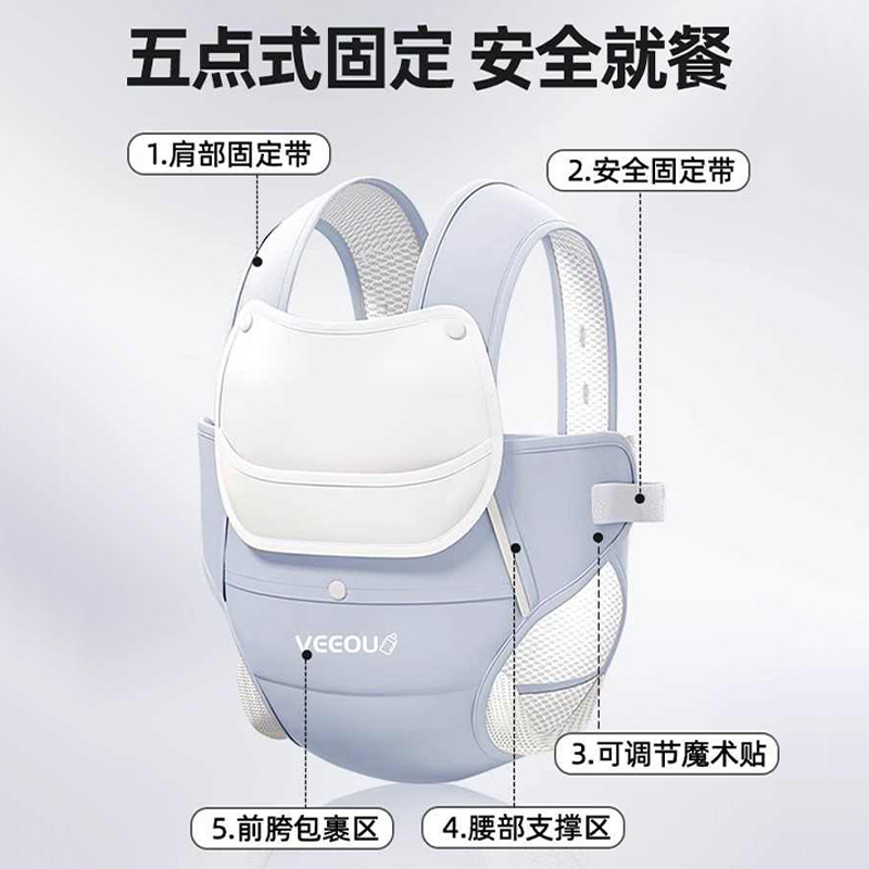 Picture of Manufacturer Wholesale Baby Dining Chair Safety Belt Children's Five-Point Portable Outing Seat Fixed Belt Baby Protection Belt