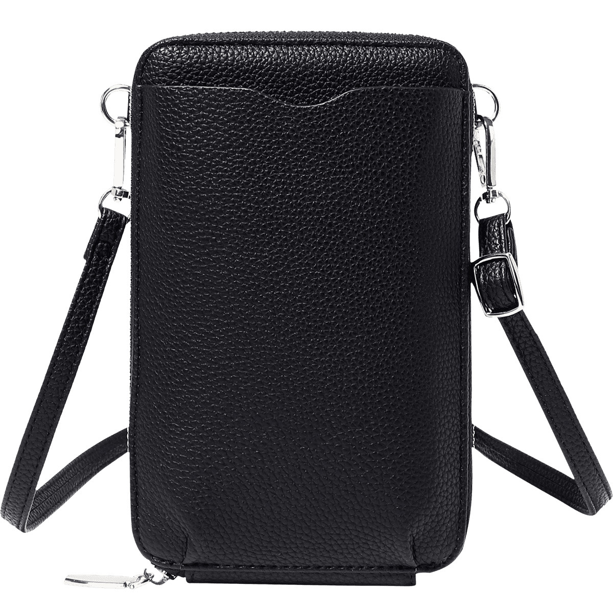 Picture of Cross-border New Litchi Pattern Vertical Zipper Mobile Phone Bag Foreign Trade Mini Large Capacity Women's Shoulder Bag Crossbody Bag