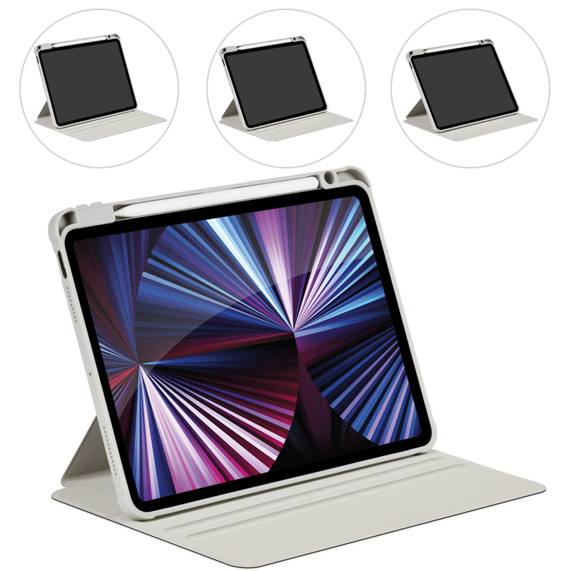 Picture of Applicable ipad10 generation rotating protective sleeve multi-gear adjustment 10.2/10.9/miniTPU pen slot 360 leather case
