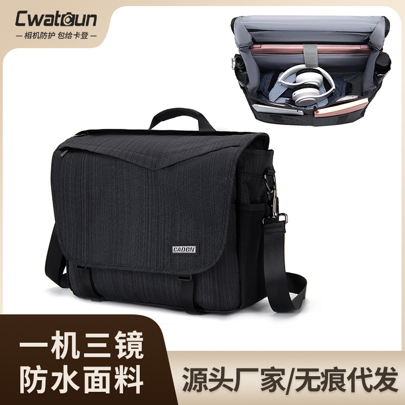 Cwatcun Hong Kong DSLR Camera Bag Single Shoulder Digital Camera Bag Waterproof Casual Camera Bag Camera Briefcase