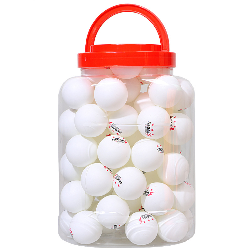 Picture of Factory direct ABS yellow white 60 40mm + barrel venue training table tennis service machine