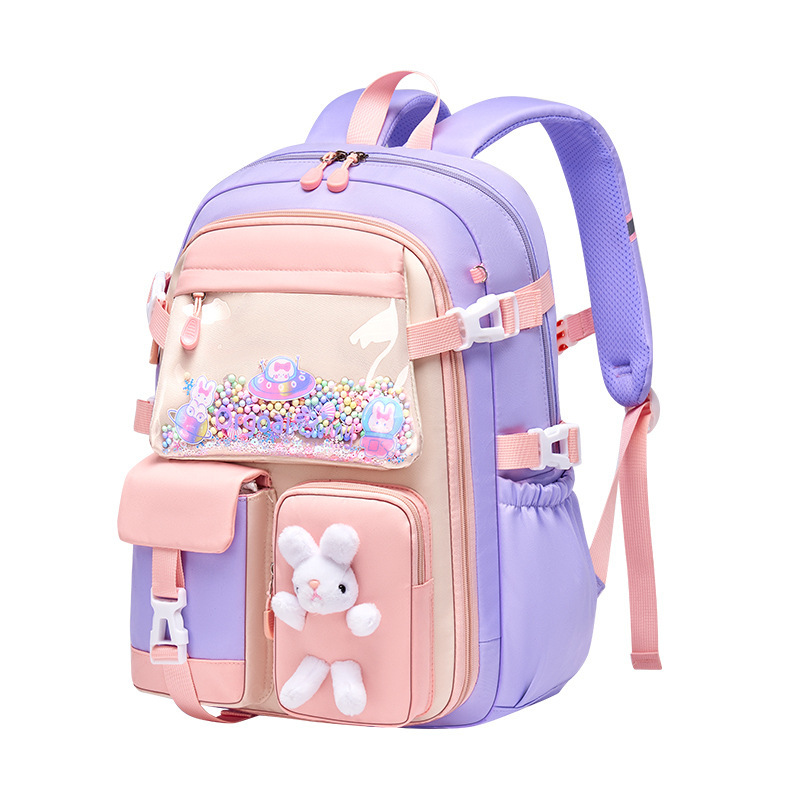 Picture of Schoolbag for Primary School Students Rabbit Refrigerator Opening Ridge Protector Backpack for Reducing the Weight and Waterproof Large Capacity Children's Schoolbag