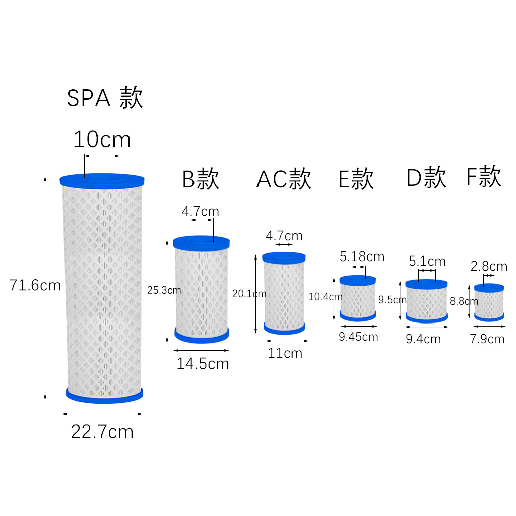 Picture of New swimming pool filter element folding filter inflatable pool water purifier cleaning anti-fouling skimmer can replace the inner core