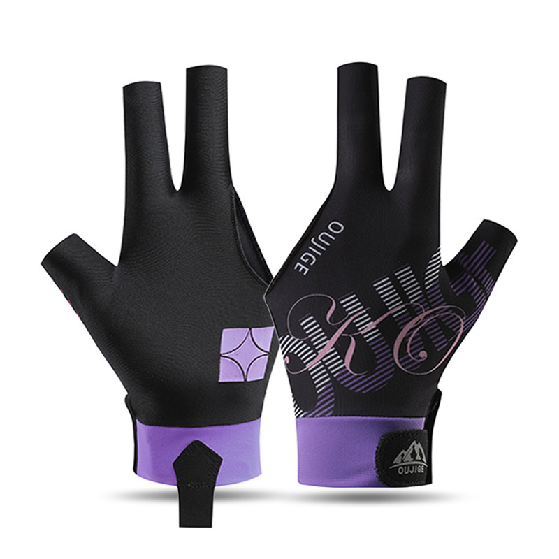 Picture of Billiards Gloves Men's and Women's Billiards Open Finger Professional Snooker Game Special Non-Slip Thin Three-Finger High-Elastic A34-TQ