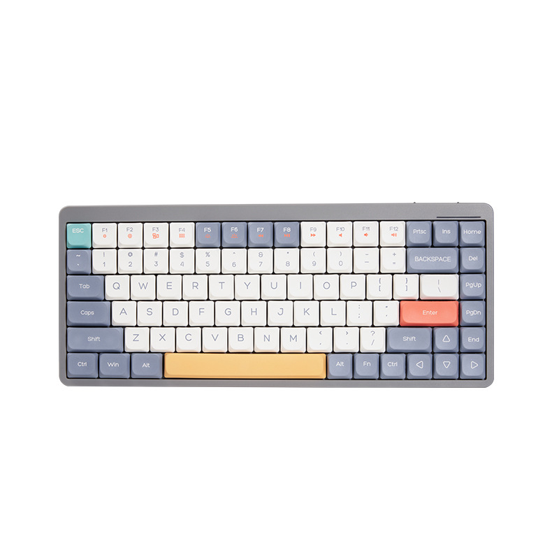 Picture of YK75 low axis mechanical keyboard red axis Bluetooth wireless mute office girls high value computer mechanical keyboard