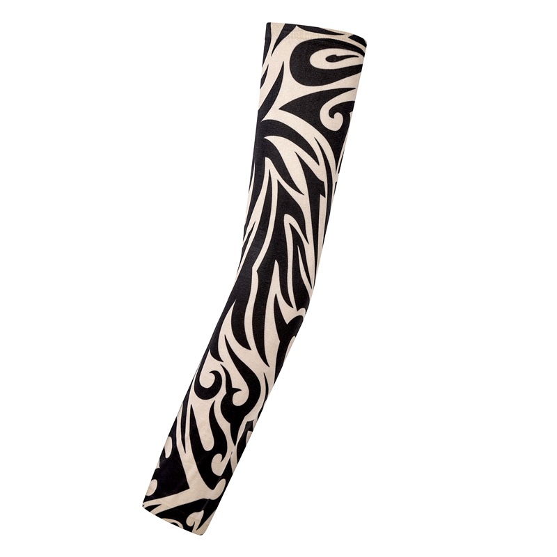 Picture of Outdoor Sleeve Tattoo Sleeve Seamless Men's and Women's Flower Arm Riding Sunscreen Sleeve Tattoo Arm Gifts