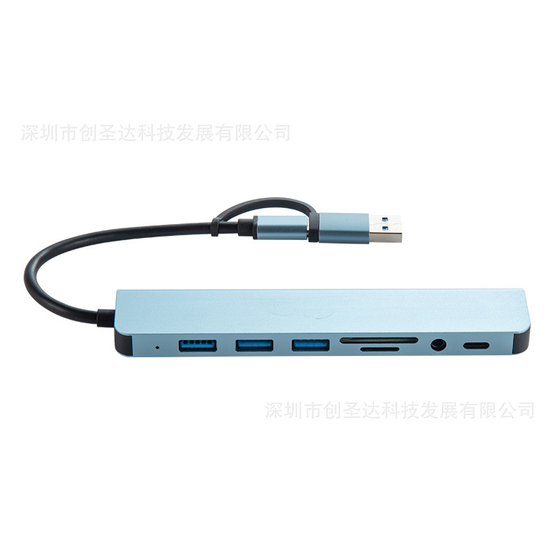 Picture of Expansion dock Type c 3.0hub octave 1 laptop tablet dual-head 2-in -1 splitter with audio