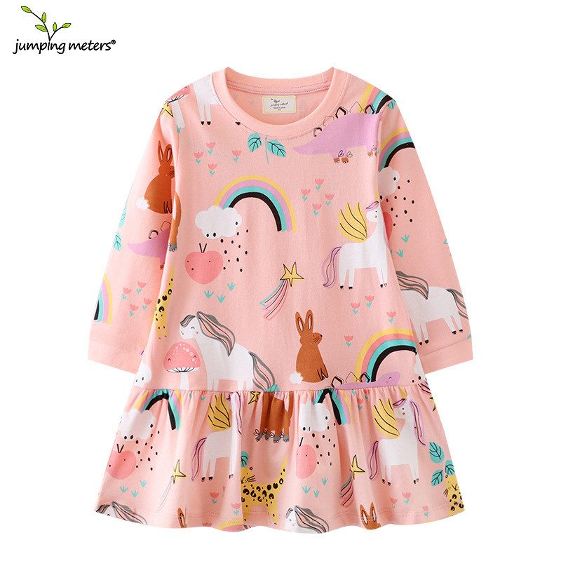 Picture of Girls dress autumn new children's clothing Europe and the United States wholesale long sleeve student skirt children's skirt a generation of hair