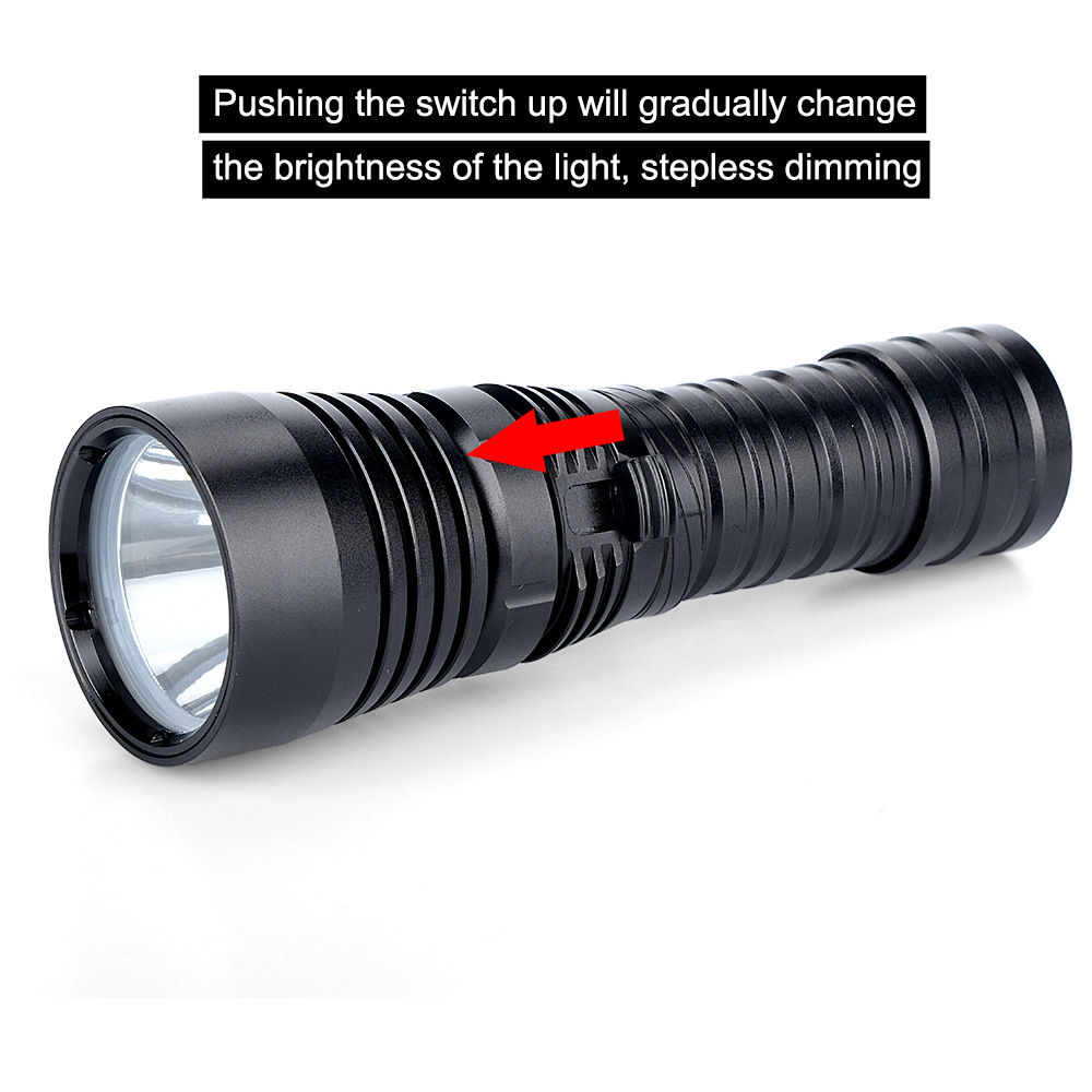 Picture of Cross-border products L2 magnetic control diving flashlight LED strong light waterproof fill light flashlight professional diving light