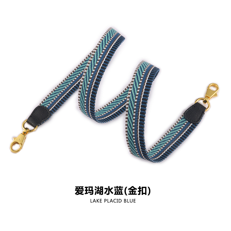 Picture of MHS-F-30H Home 2.5CM Ribbon Vegetable Basket Wide Shoulder Strap Kelly Canvas Bag with Shoulder Crossbody Lightweight
