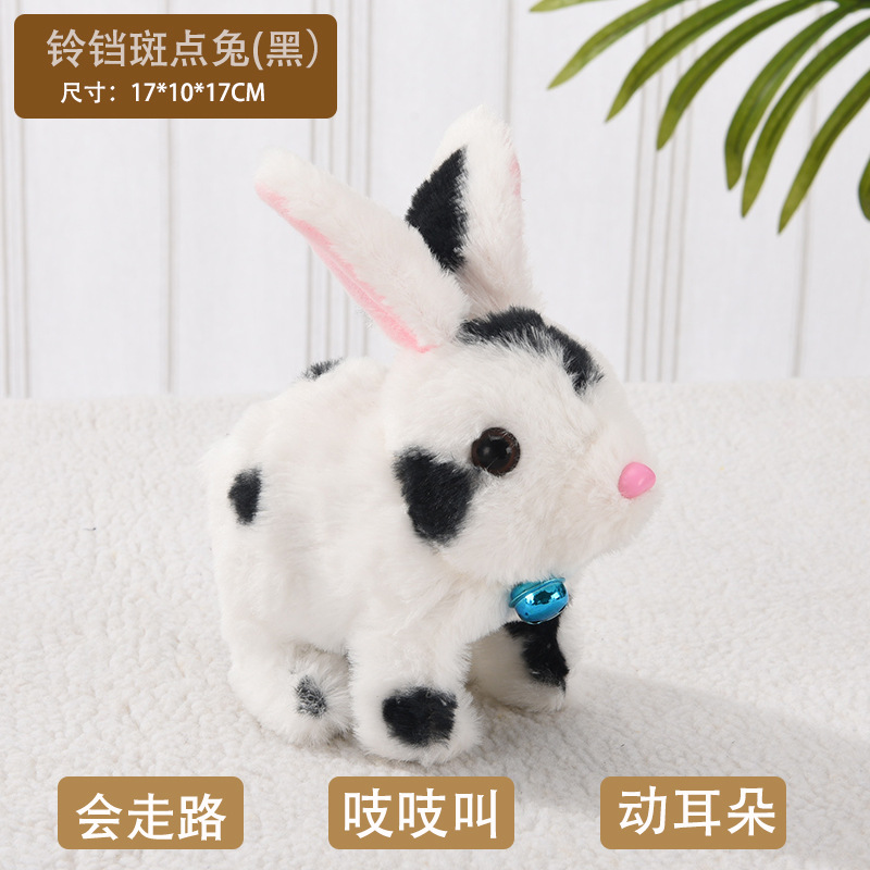 Picture of Plush Electric White Rabbit Simulation Pet Can Walk, Call, Move Mouth, Shake Ears Angora Rabbit Pet Toy