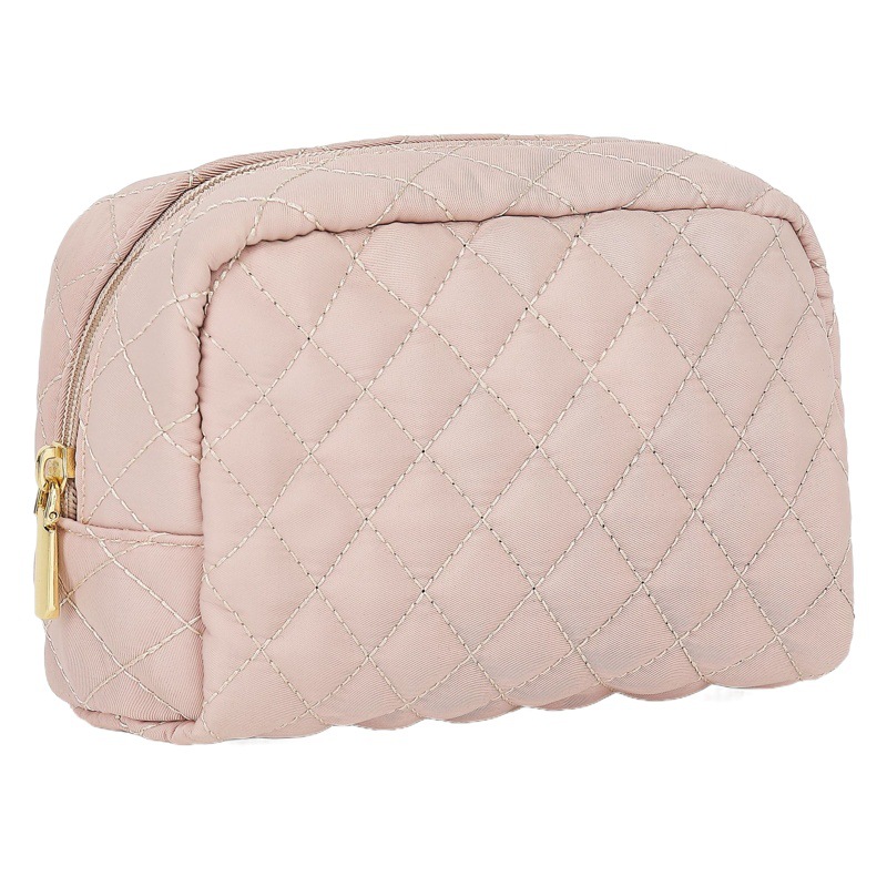 European and American Soft Clouds Cosmetic Bag Travel Simple and Convenient Niche Design Wash Bag Rhombic Hand Storage Bag