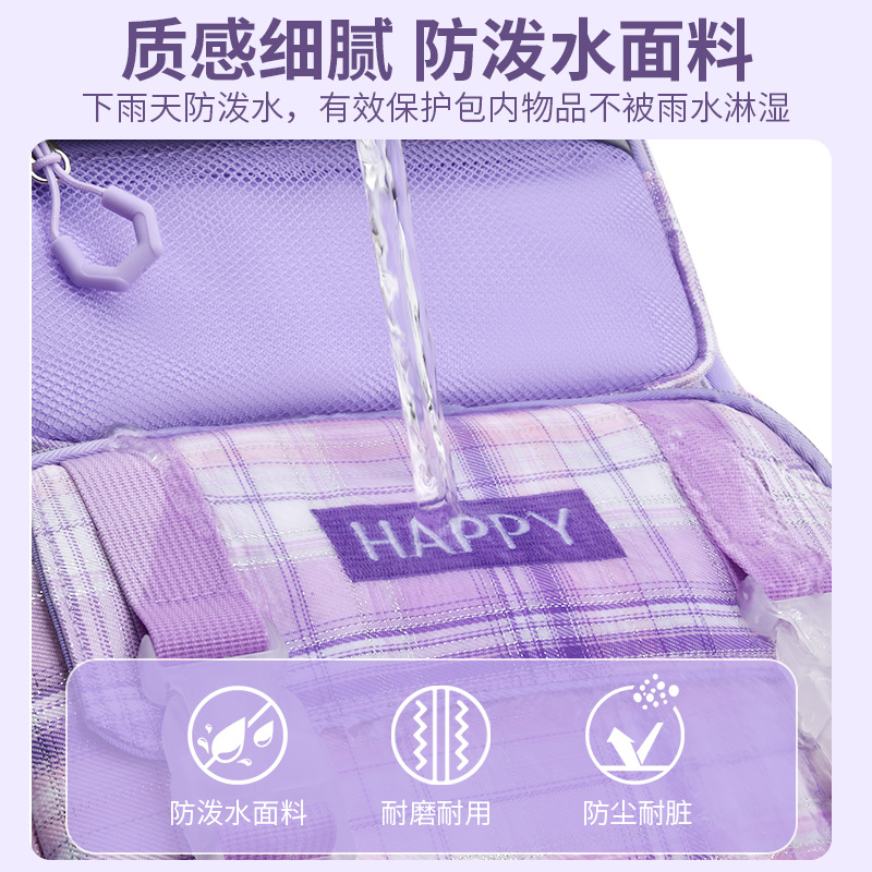 Picture of Primary school student schoolbag Grade One Two Three to six burden reduction children's schoolbag new spine protection waterproof girls' backpack