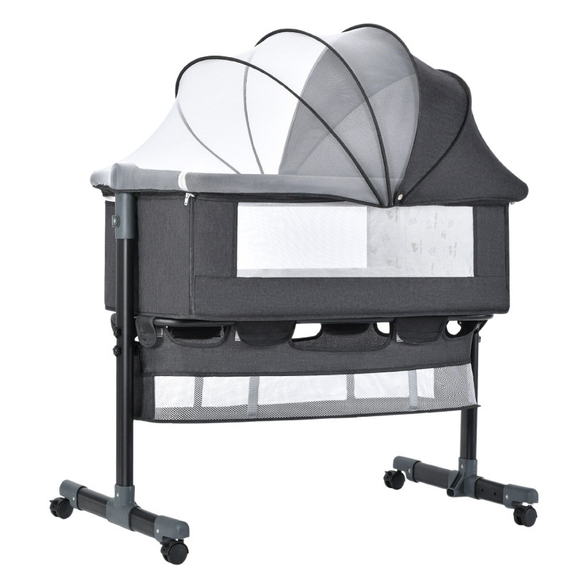 Baby Bed Neonatal Bed Splicing Big Bed Baby Shaker bb Children's Bed Multi-functional Mobile Foldable Bed