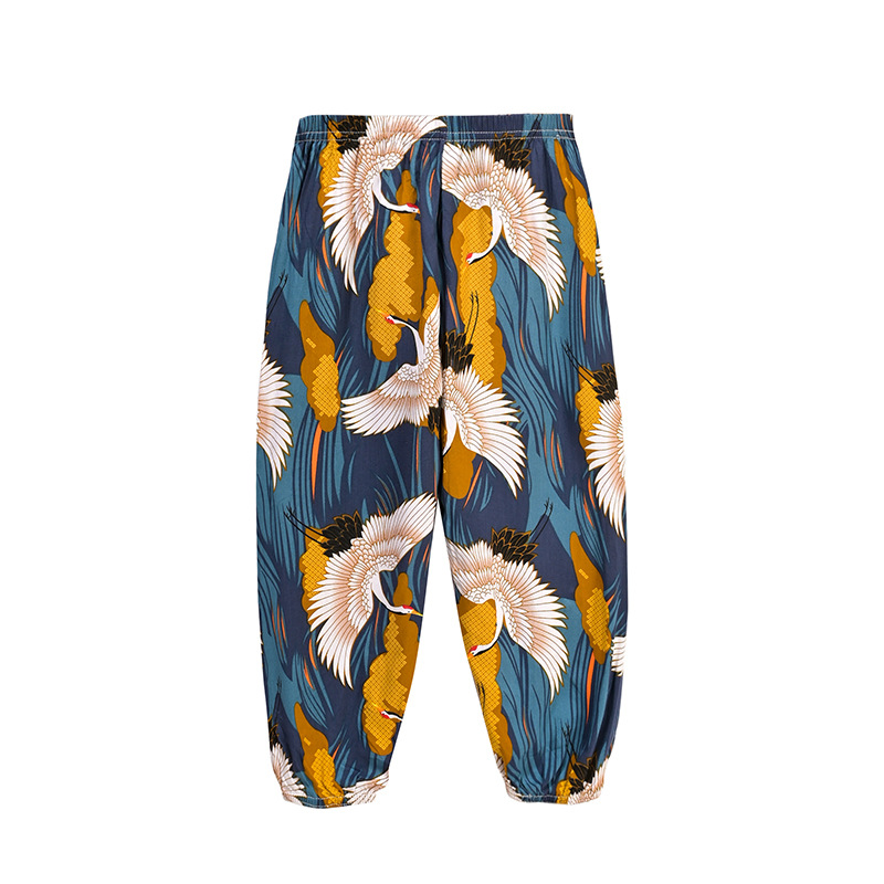 Picture of Summer New Adult Mom Kidsren Boys Girls Family Wear Bloomers Anti-Mosquito Pants Cotton Silk Pants Trousers