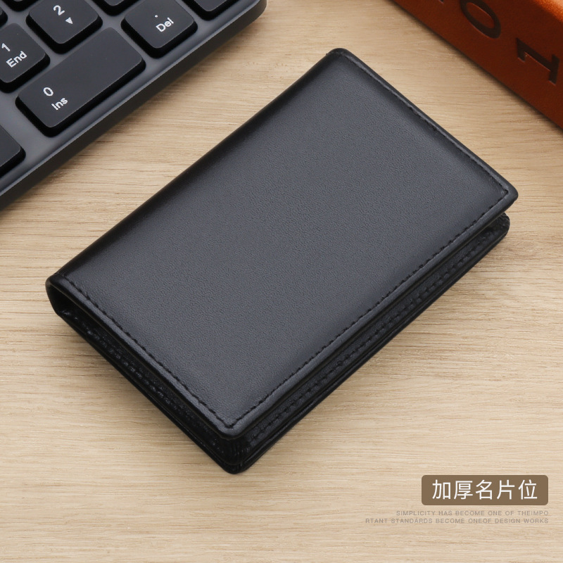 Picture of Leather Business Card Bag Head Layer Cowhide Card Bag Multi-Card Card Card Holder Thickened Card Bag 3005D