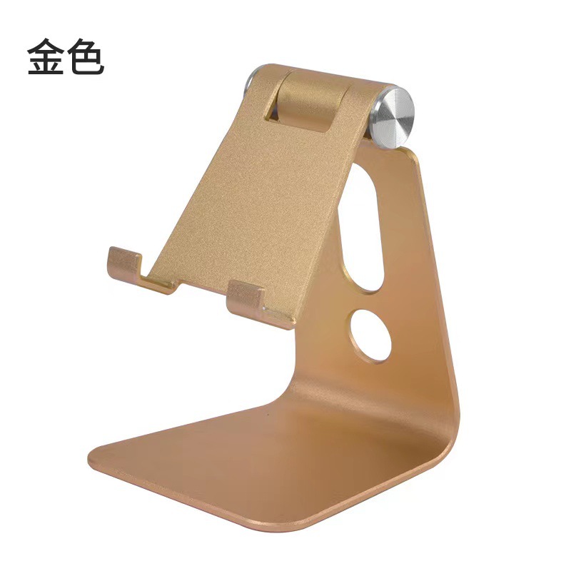 Picture of Single folding aluminum alloy mobile phone tablet Pad for lazy person bracket gift printed logo desktop metal bracket