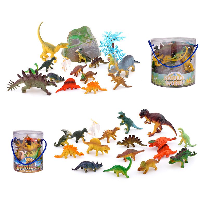 New Barrel Dinosaur Model suit Jurassic Dinosaur Toys Plastic Dinosaur Children's Toys Night Market Stall