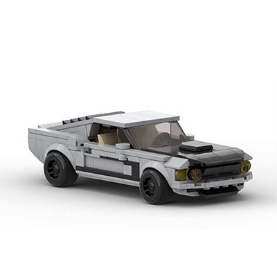 Compatible with Lego building blocks MOC96038 Ford wild horse Boss 302 racing speed8 grid assembled educational toys