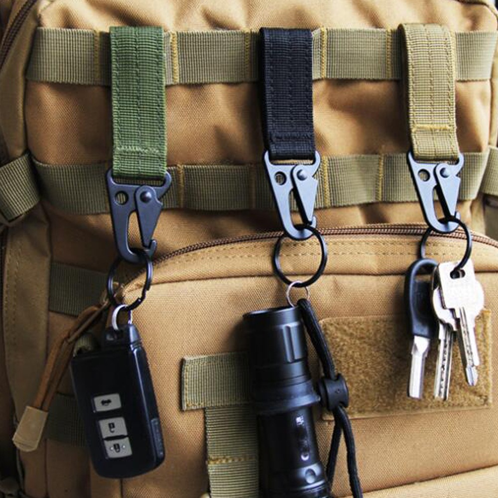 Picture of Tactical Backpack Accessory Hook Webbing Buckle Key Buckle Velcro D-Shaped Carabiner Eagle Beak Knife Buckle Hook Buckle