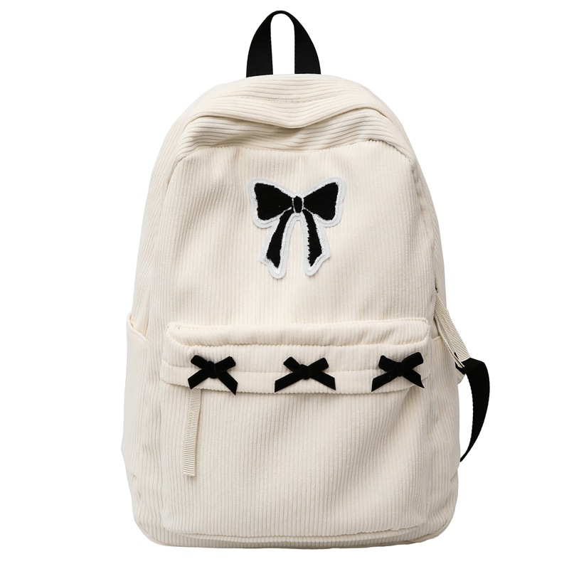 Picture of Japanese-style Ins Schoolbag Women's High-value Simple Cute Bow Backpack for College Students Women's Korean-style Senior high school Backpack