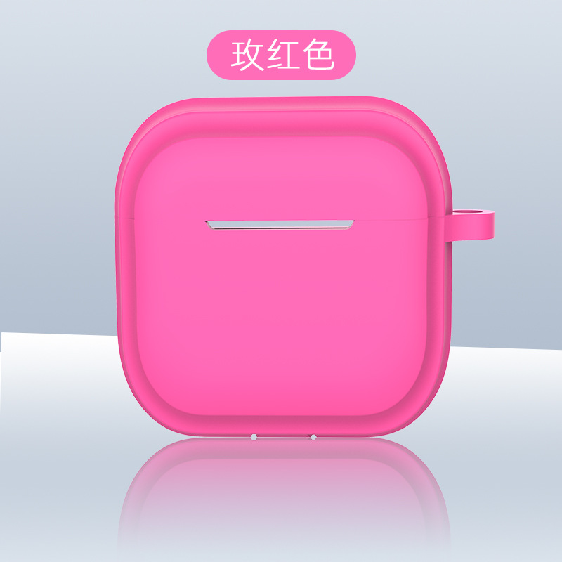 Picture of Simple Pure Color Belt Pendant Suitable for Airpods4 Protective Case Apple 1/2 Silicone Headphone Case with Lanyard Source