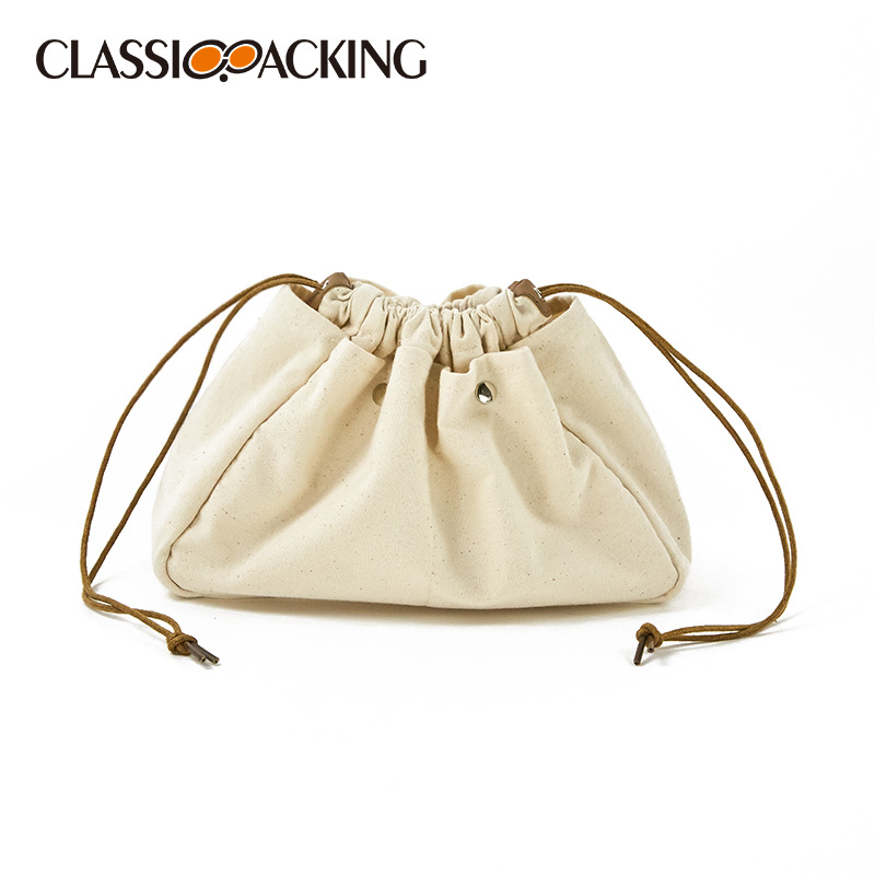 Picture of New Style Simple Cosmetic Bag Japanese and Korean Style Drawstring Lazy Cosmetic Storage Bag Travel Portable Canvas Toiletry Bag