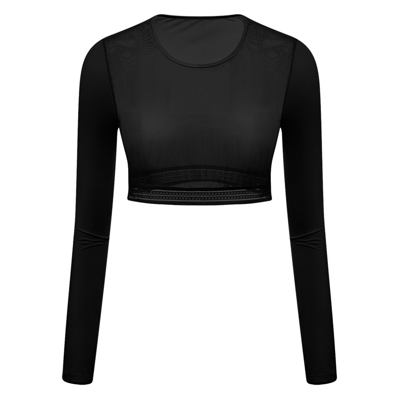 Picture of Golf sun protection clothes women's UV protection sports ice silk sleeve bottoming shirt mesh thin shawl women's tights