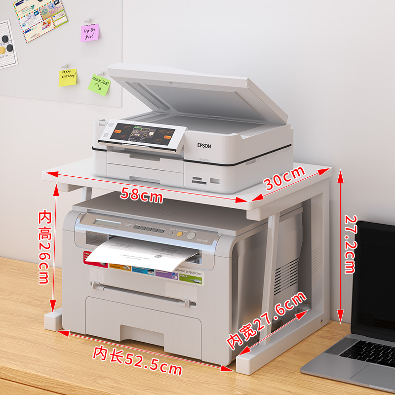Picture of Carefully Selected Factory Desktop Printer Storage Rack Office Desk Double-Layer Storage Shelf Bracket Creative Storage Rack