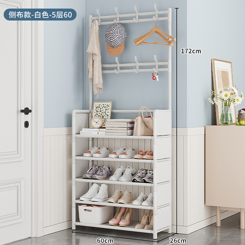 Picture of Coat Rack Bedroom Indoor Dormitory Clothes Rack Household Simple Storage Rack Simple Floor-Standing Multi-Functional Combination Shoe Rack