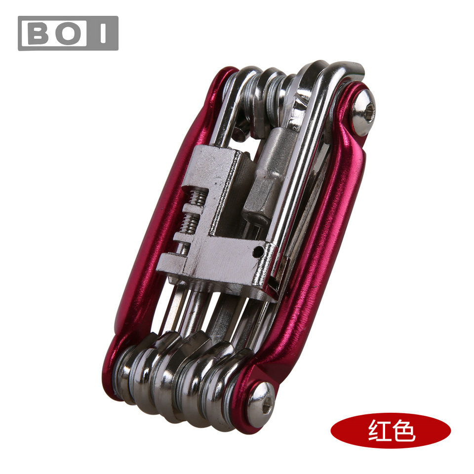Picture of Outdoor riding 11 in 1 combination mountain bike repair tool T25 disc brake wrench chain tool set equipment