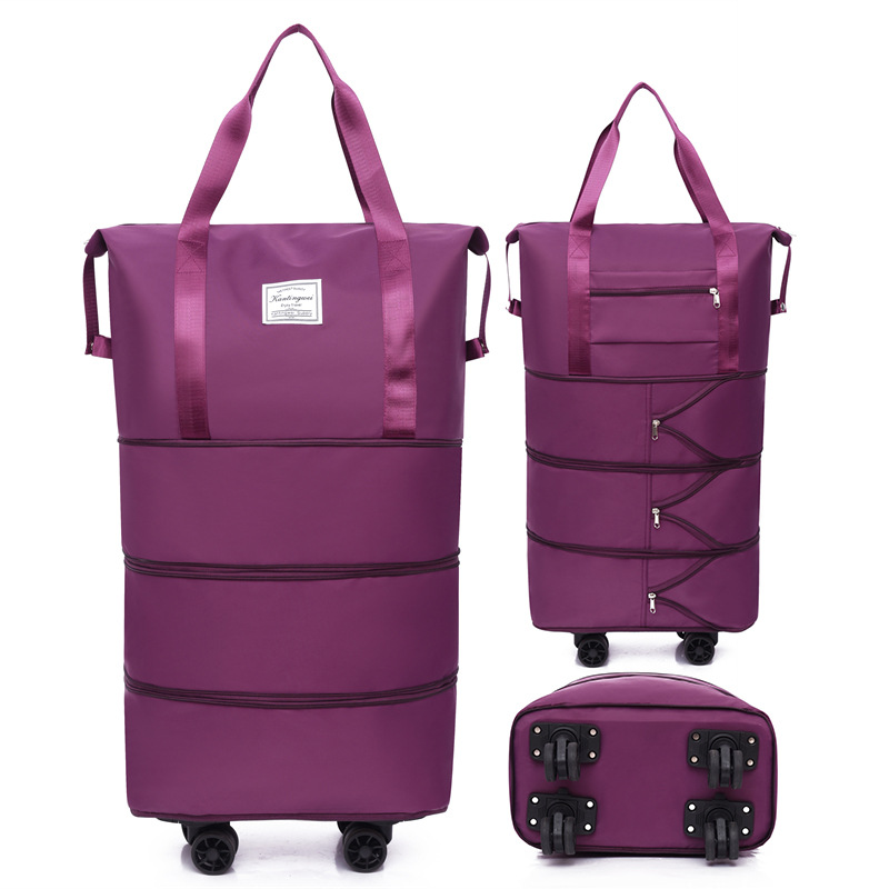 Picture of Large Capacity travel bag double-layer extended universal detachable wheel short trip cover trolley Oxford fitness anti-bag