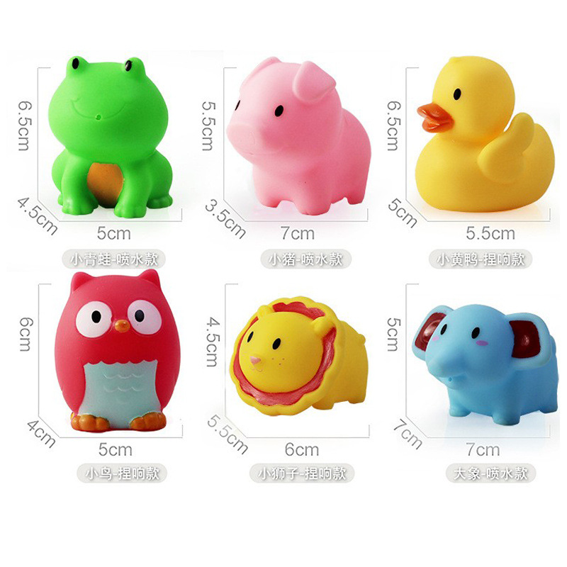 Picture of Children's water spray temperature-sensitive color-changing animal bathroom toy shark fishing Bath Pond glue playing water fishing fish toy
